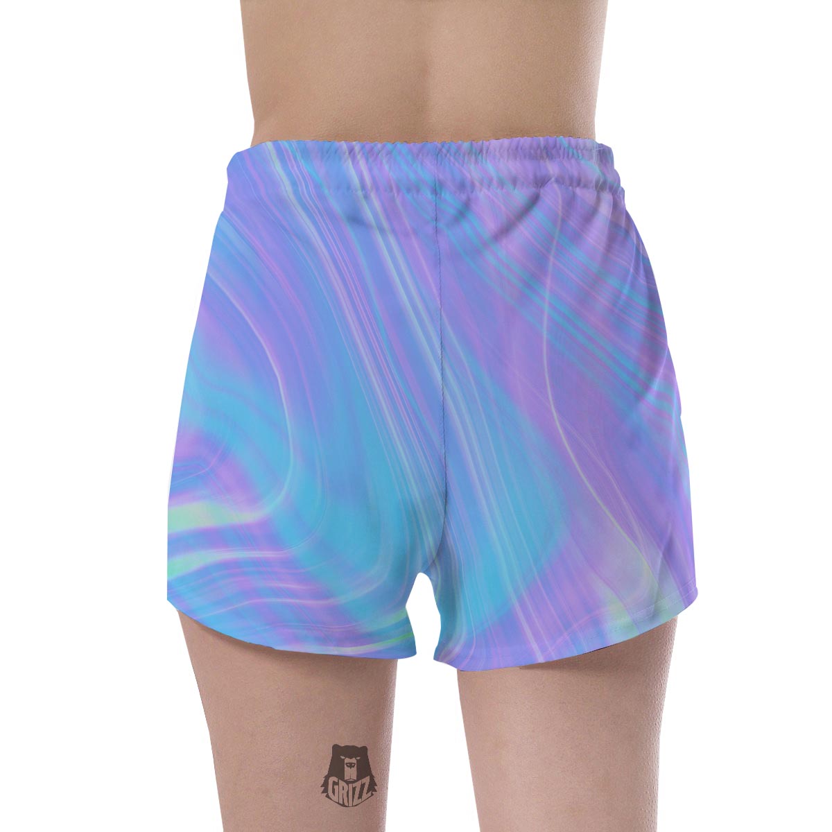 Holographic Print Women's Shorts-grizzshop