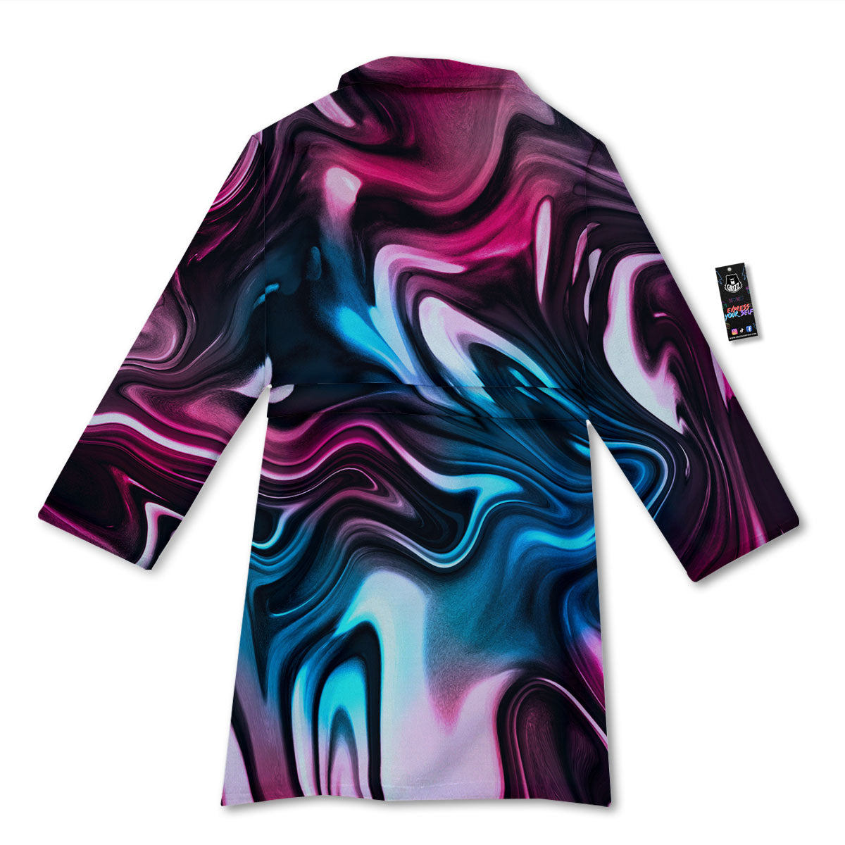 Holographic Psychedelic Print Pattern Bathrobe-grizzshop