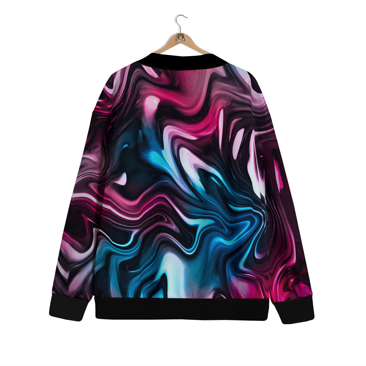 Holographic Psychedelic Print Pattern Cardigan-grizzshop