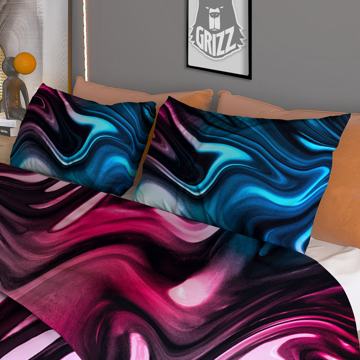 Hibiscus Blossom Tropical Print Pattern Duvet Cover Bedding Set