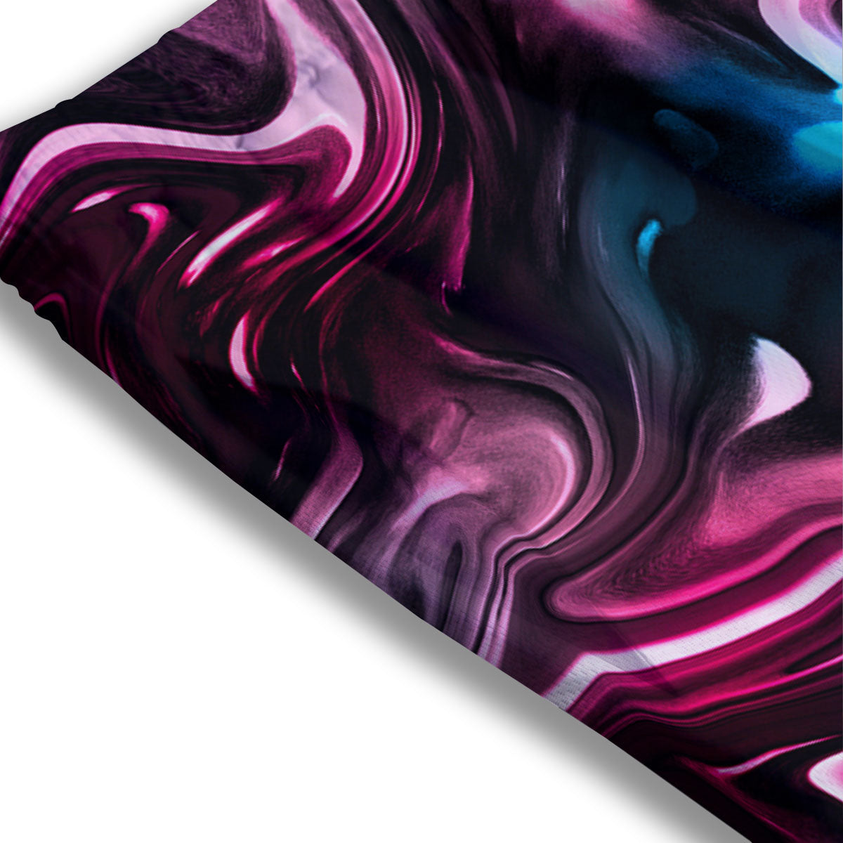 Holographic Psychedelic Print Pattern Mesh Shorts