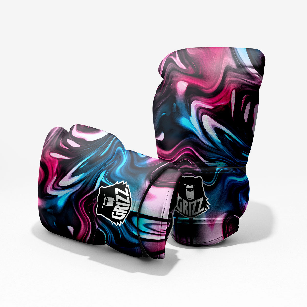 Holographic Psychedelic Print Pattern Pro Boxing Glove