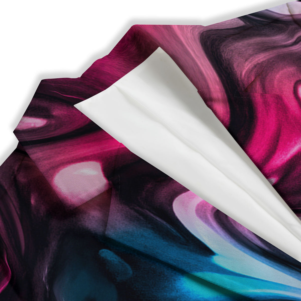 Holographic Psychedelic Print Pattern Women's Blazer-grizzshop