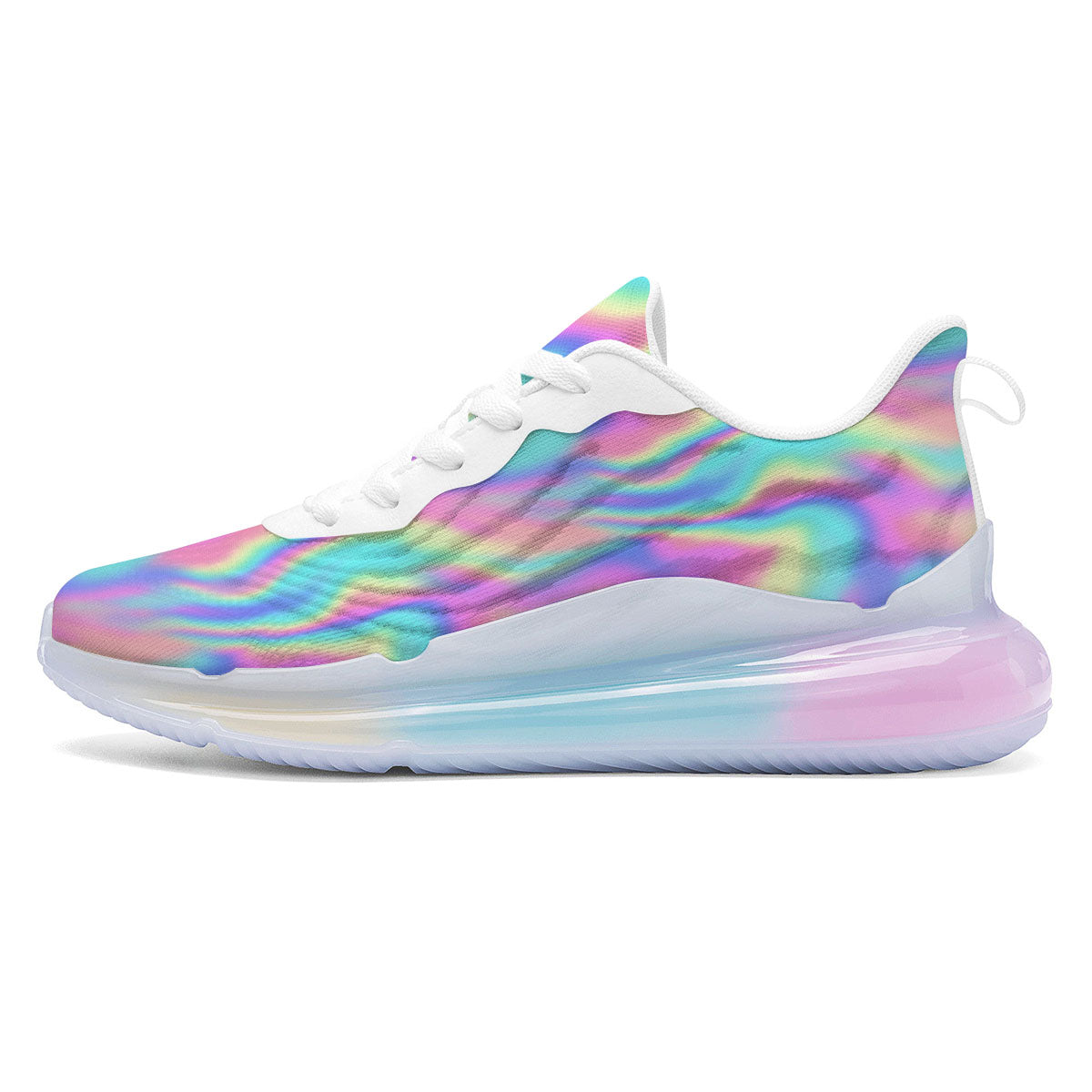 Holographic Rainbow Print Pattern Running Sneakers-grizzshop