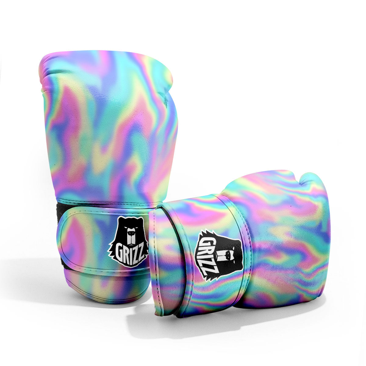 Holographic Rainbow Print Pattern Pro Boxing Glove