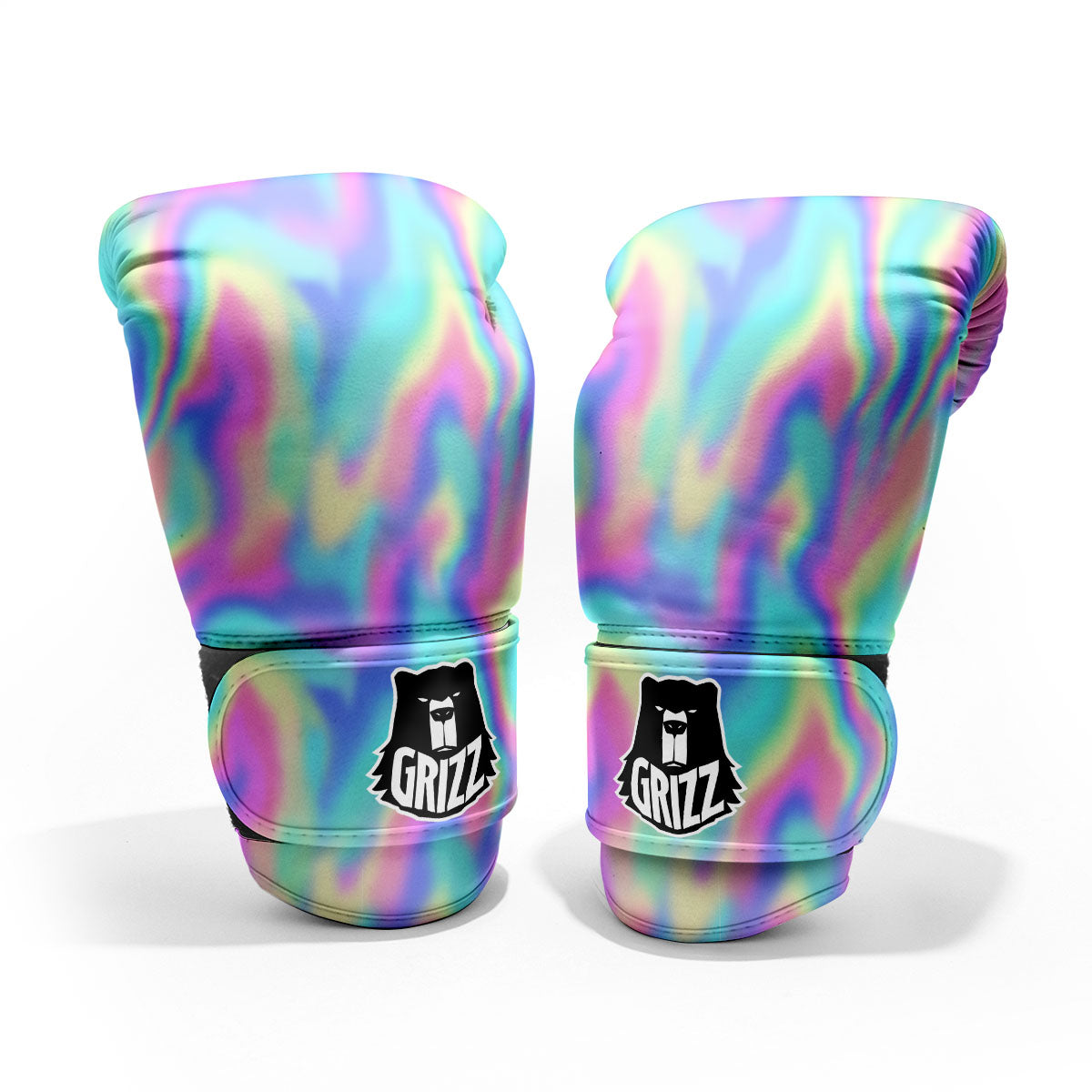 Holographic Rainbow Print Pattern Pro Boxing Glove