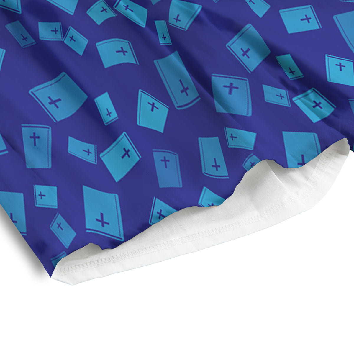 Holy Bible Blue Print Pattern Men's Athletic Shorts