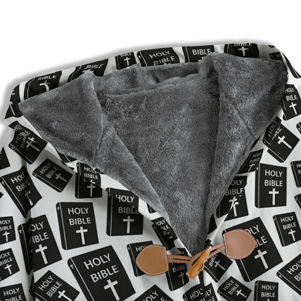 Holy Bible Christian Black Print Pattern Men's Windbreaker Jacket-grizzshop