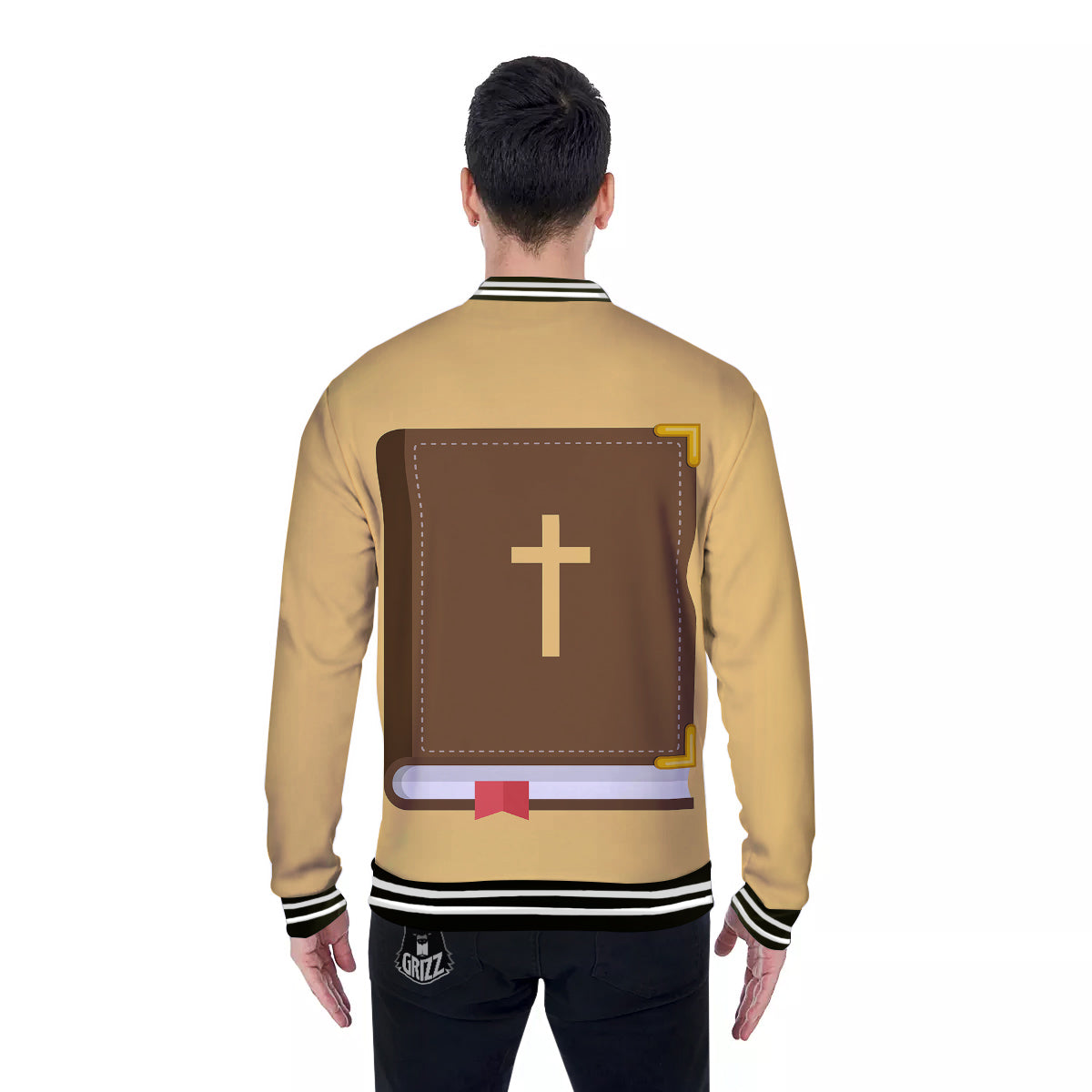 Holy Bible Christian Print Baseball Jacket-grizzshop