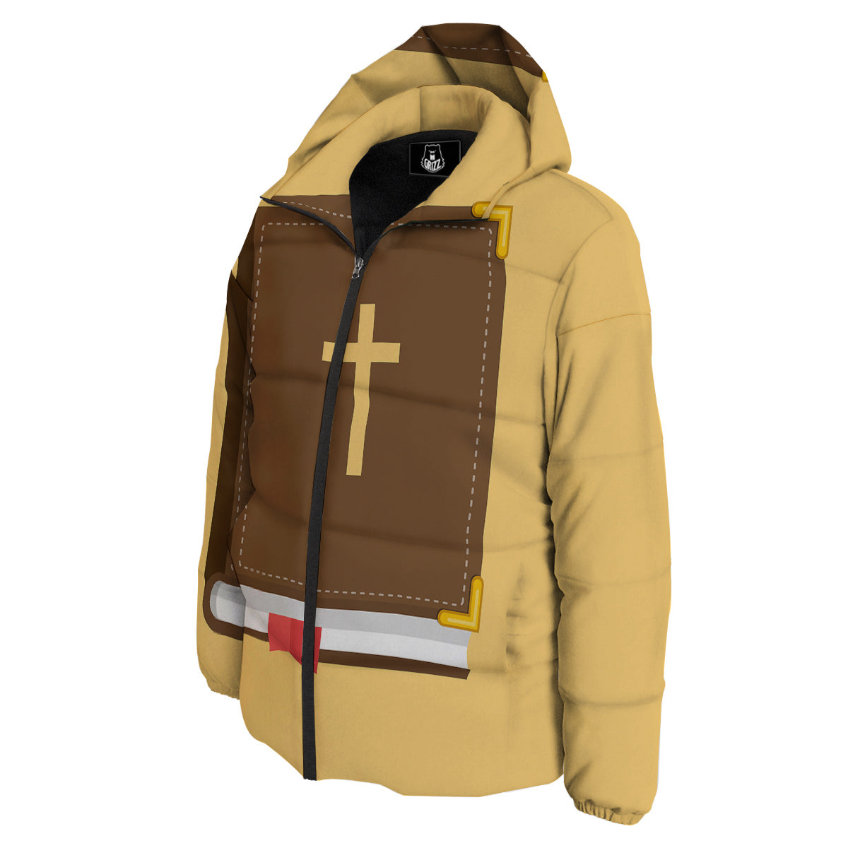 Holy Bible Christian Print Down Jacket-grizzshop