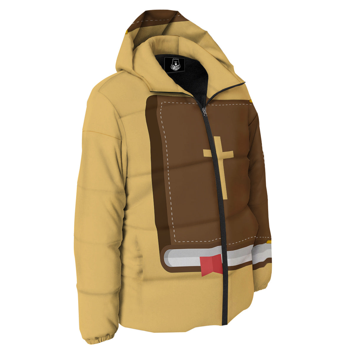 Holy Bible Christian Print Down Jacket-grizzshop