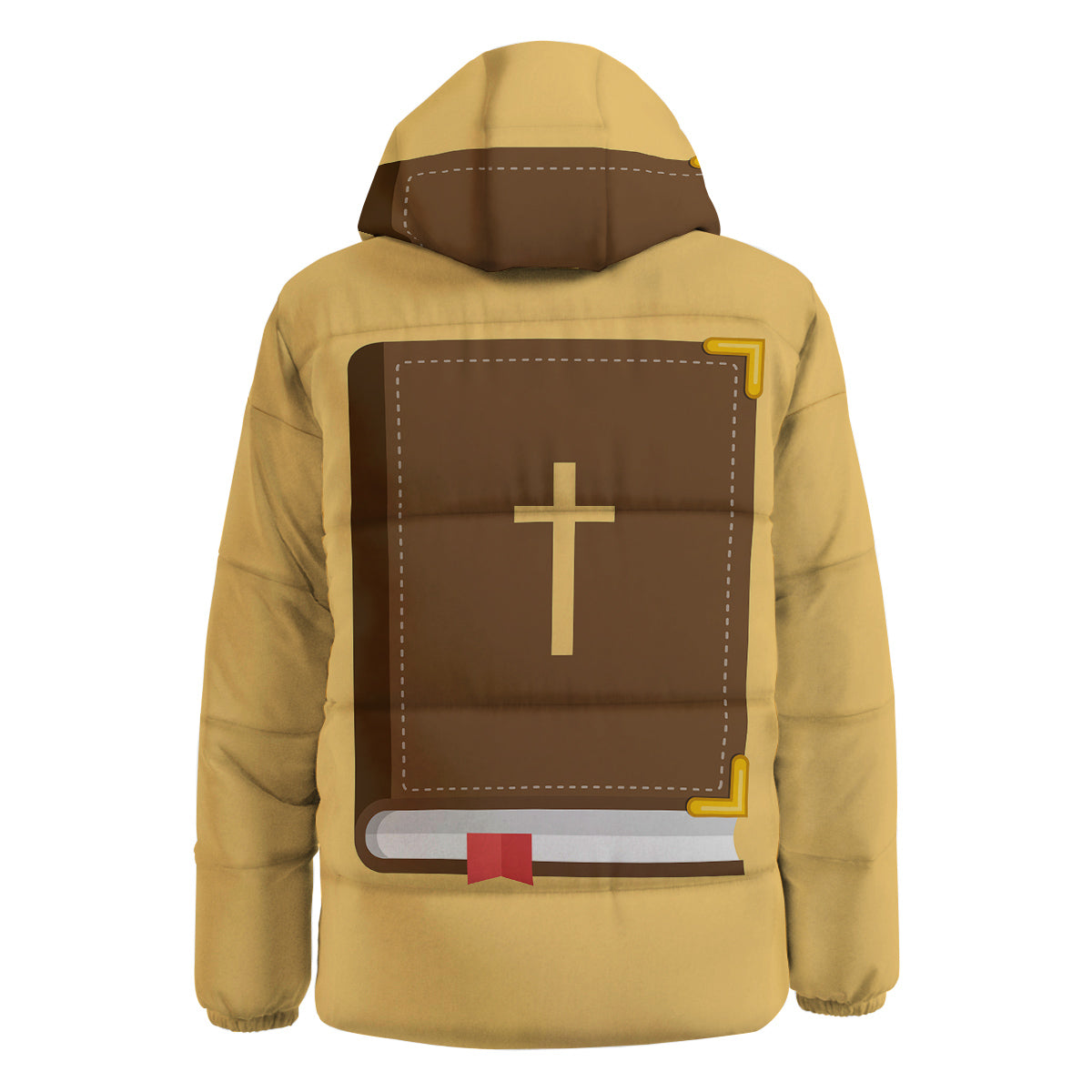 Holy Bible Christian Print Down Jacket-grizzshop