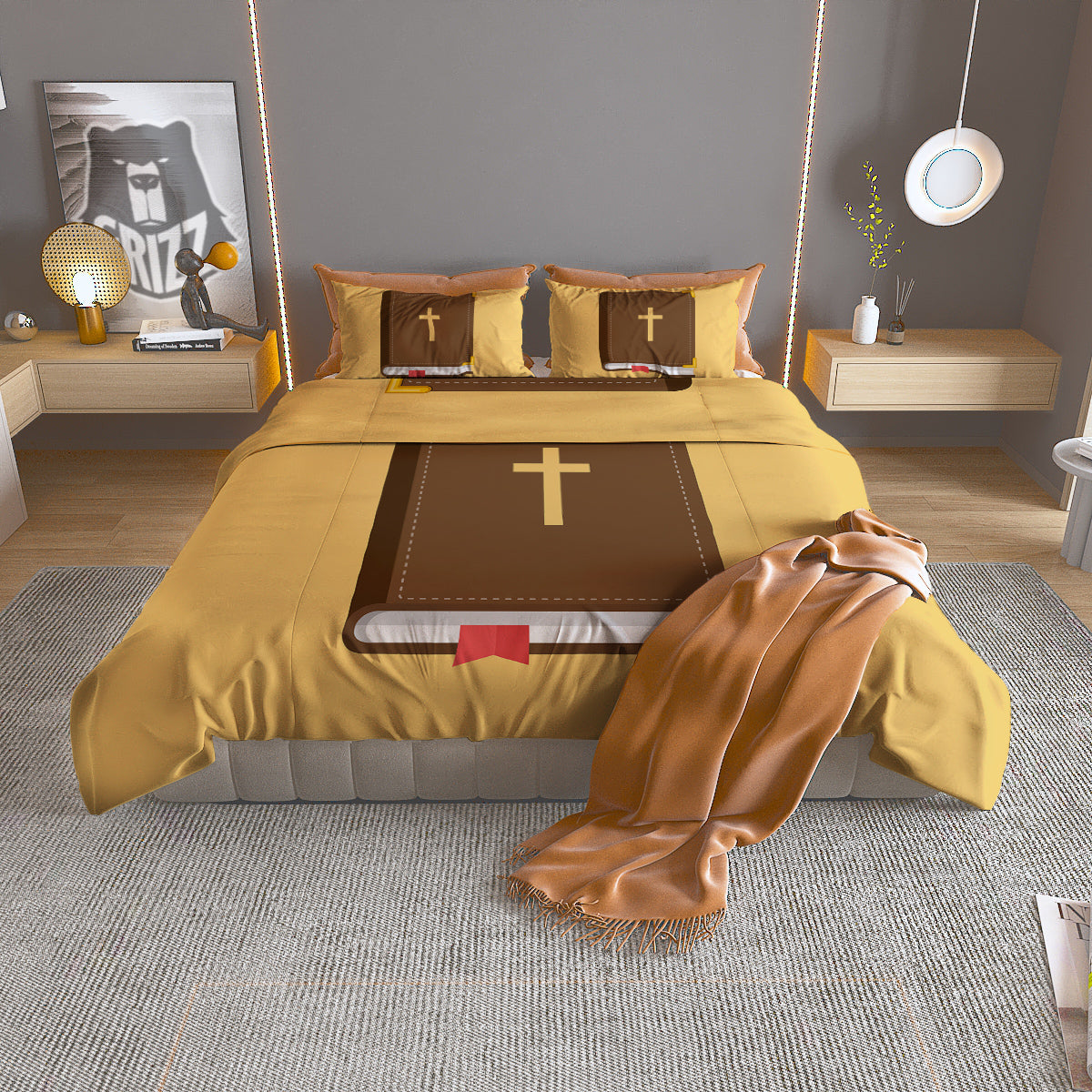 Graffiti Wall Print Duvet Cover Bedding Set