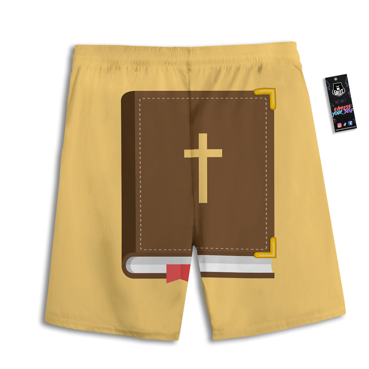 Holy Bible Christian Print Men's Athletic Shorts