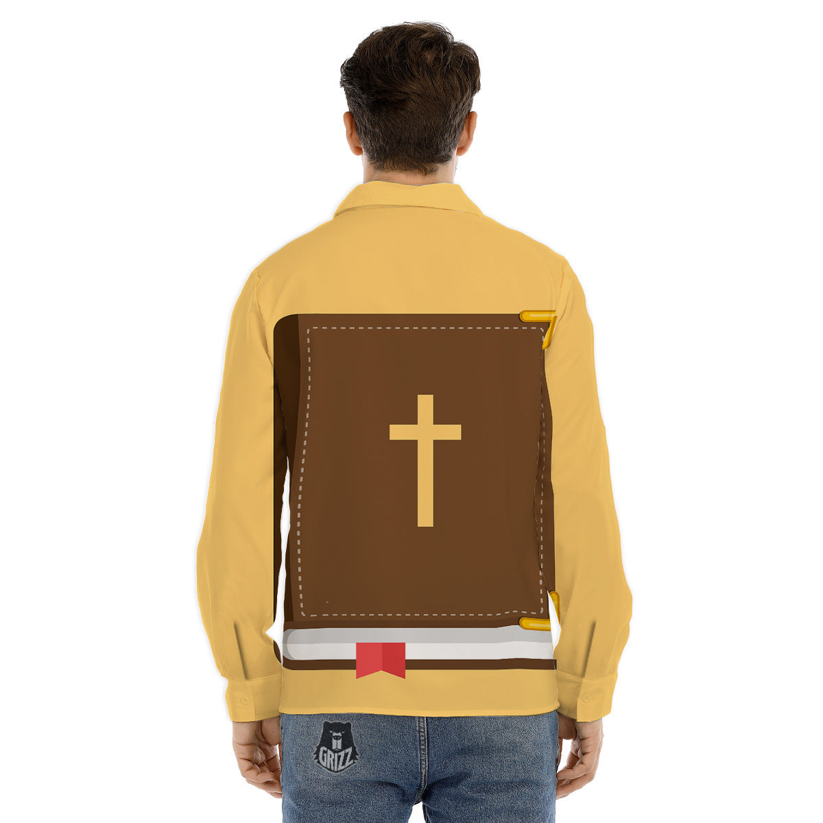 Holy Bible Christian Print Men's Dress Shirts-grizzshop