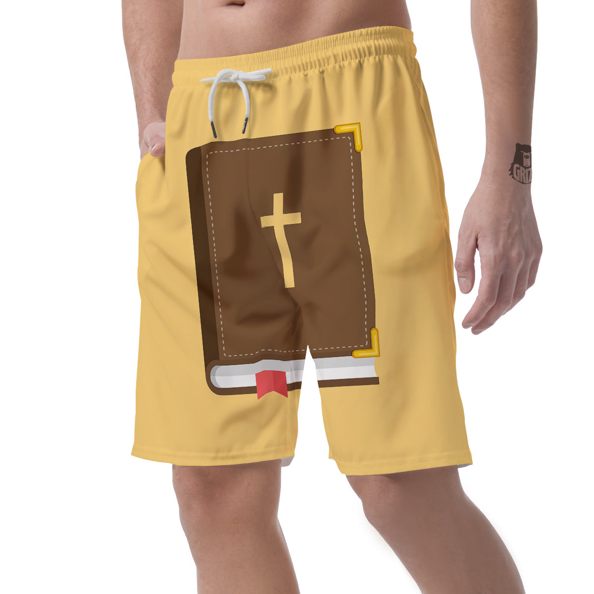 Holy Bible Christian Print Men's Shorts-grizzshop