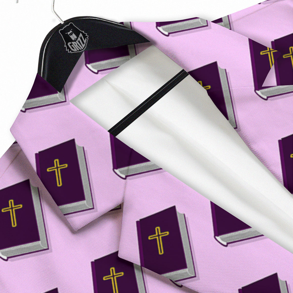 Holy Bible Purple Print Pattern Men's Sport Coat-grizzshop