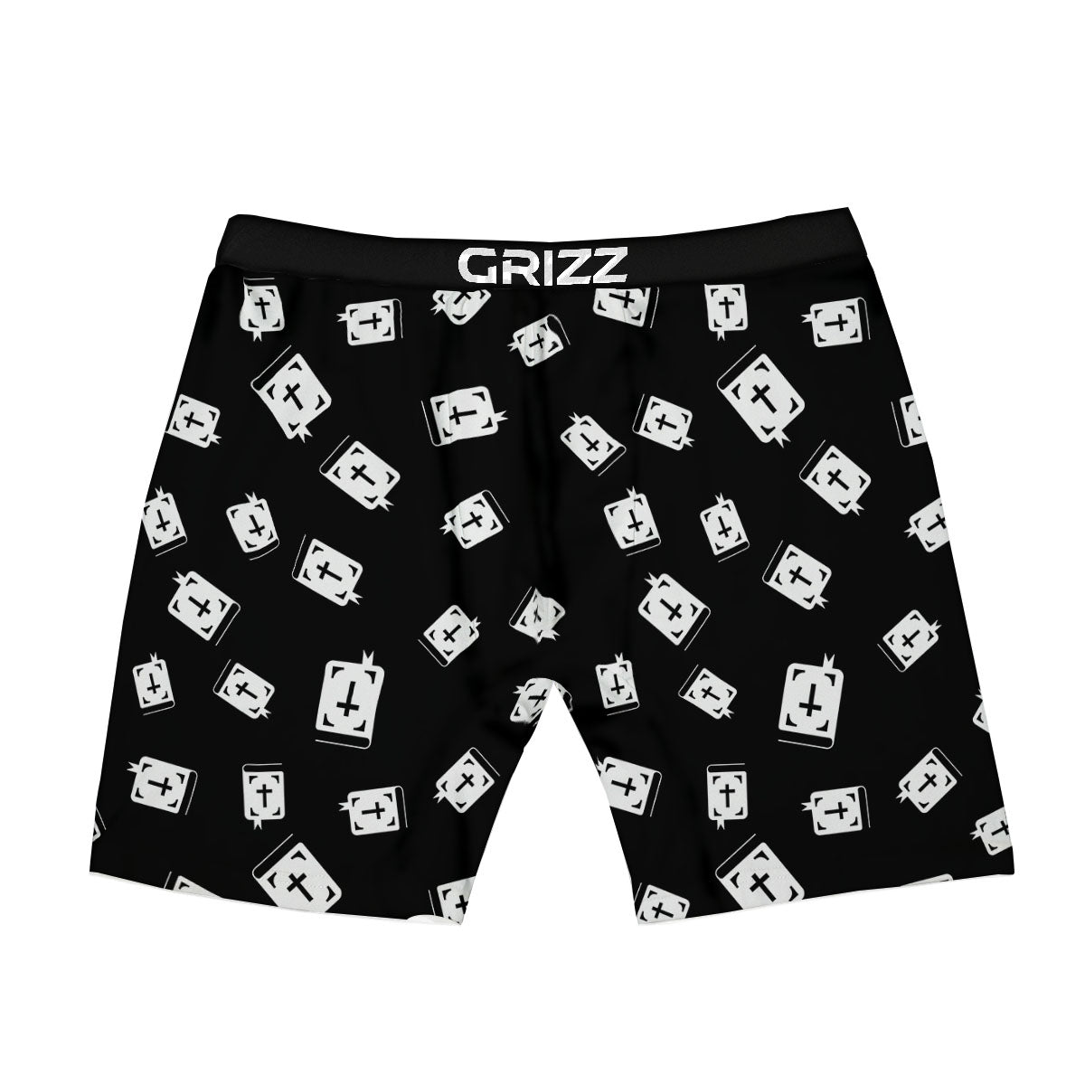 Holy Bible White And Black Print Pattern Boxer Briefs-grizzshop