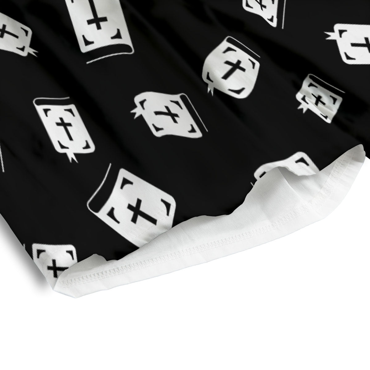 Holy Bible White And Black Print Pattern Men's Athletic Shorts