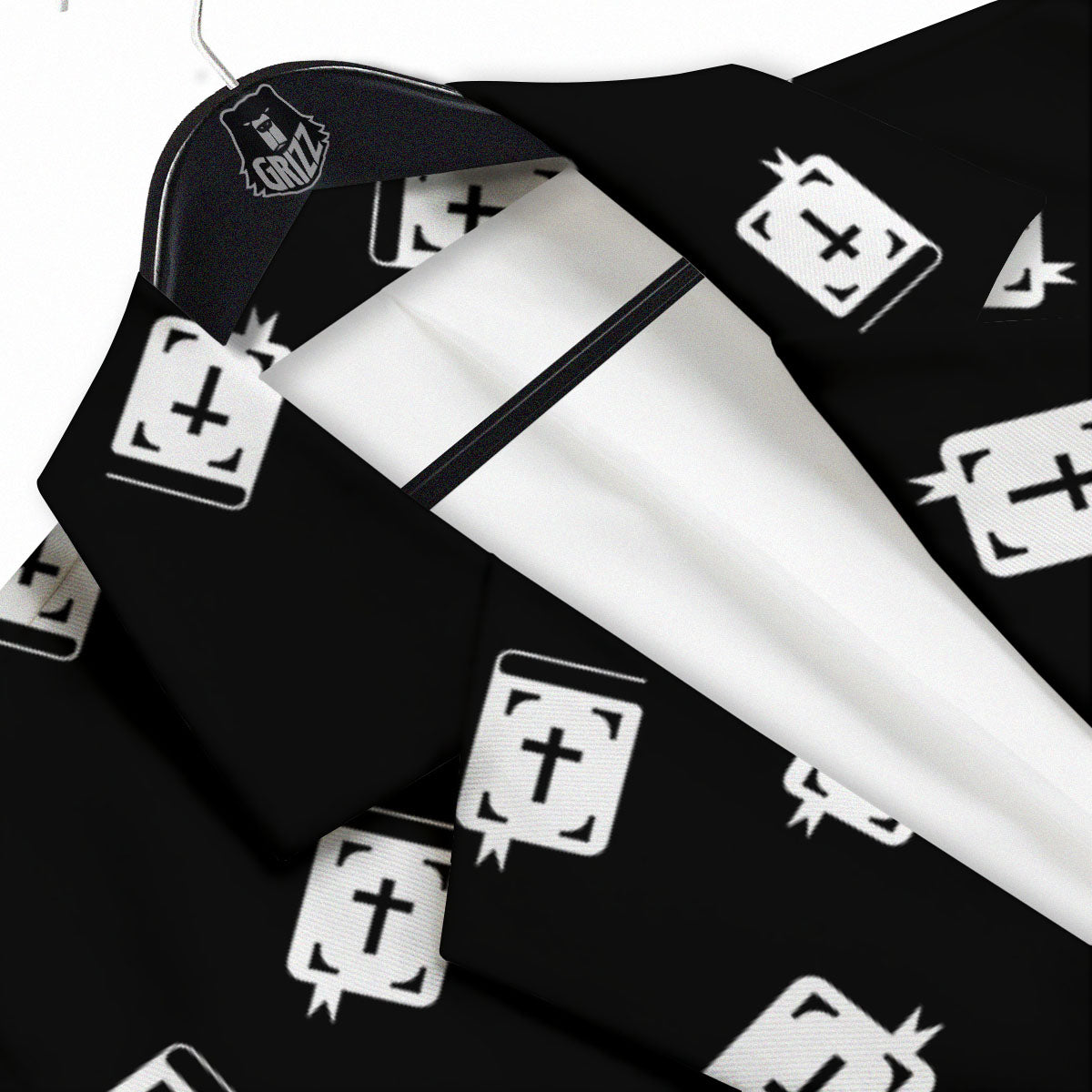 Holy Bible White And Black Print Pattern Men's Sport Coat-grizzshop