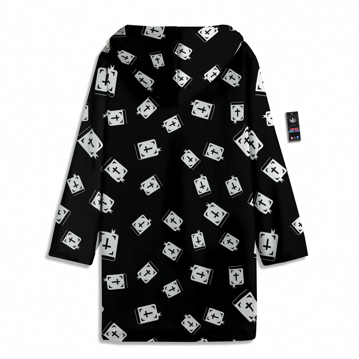 Holy Bible White And Black Print Pattern Men's Windbreaker Jacket-grizzshop