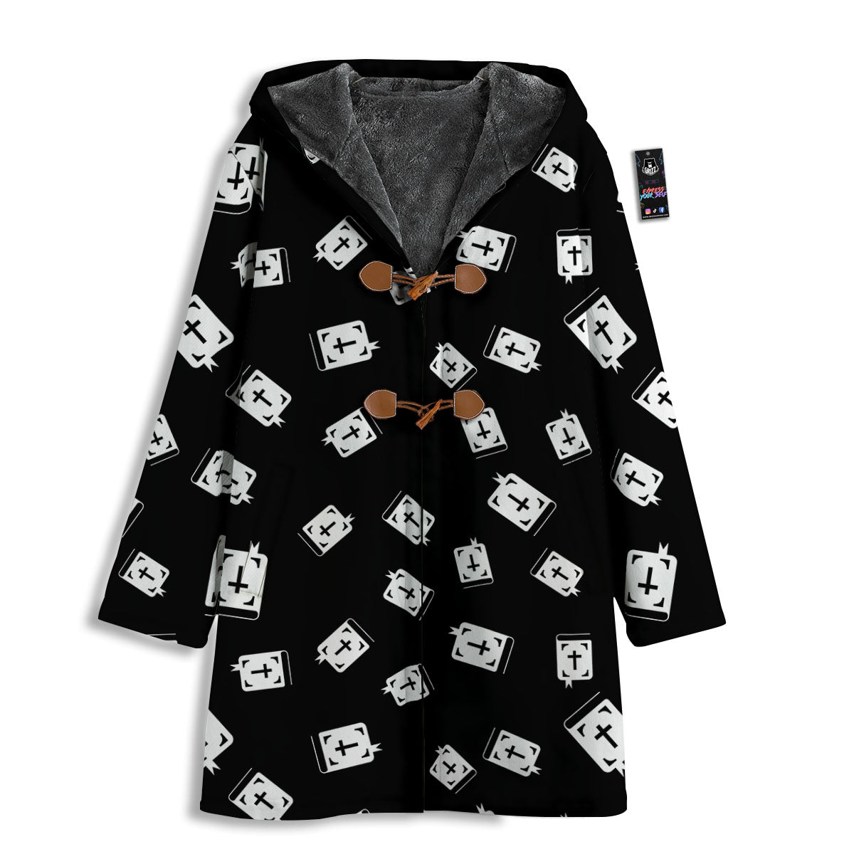 Holy Bible White And Black Print Pattern Men's Windbreaker Jacket-grizzshop