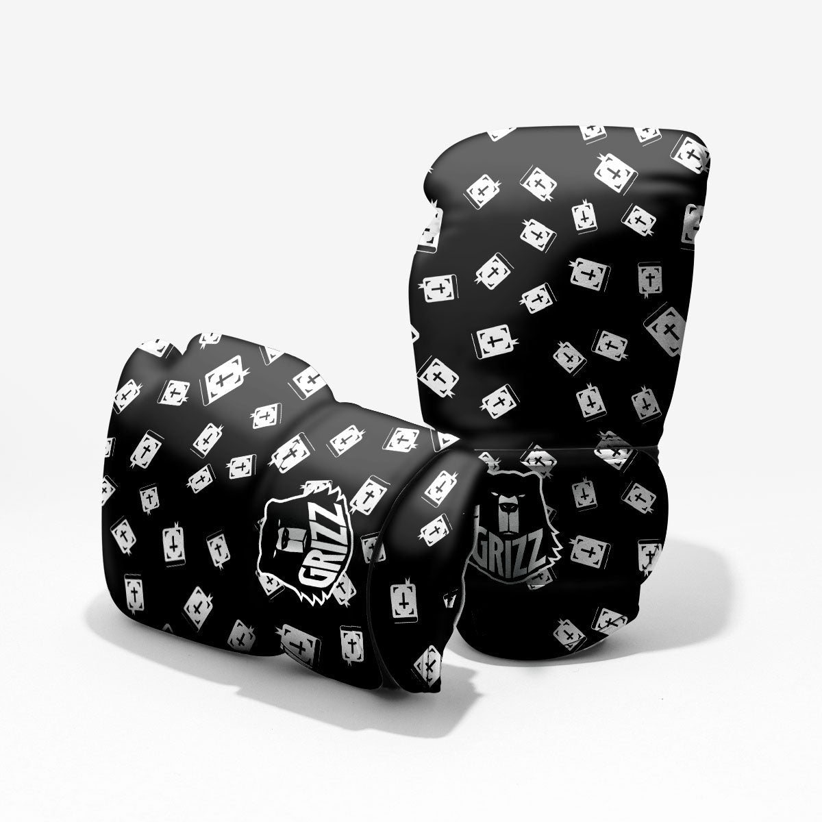 Holy Bible White And Black Print Pattern Pro Boxing Glove