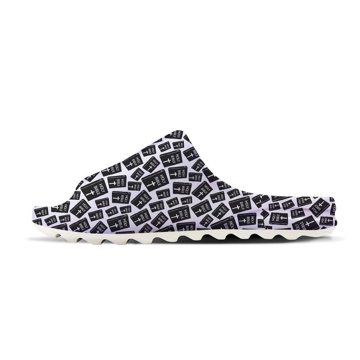 Holy Bible Christian Black Print Pattern Sandals-grizzshop