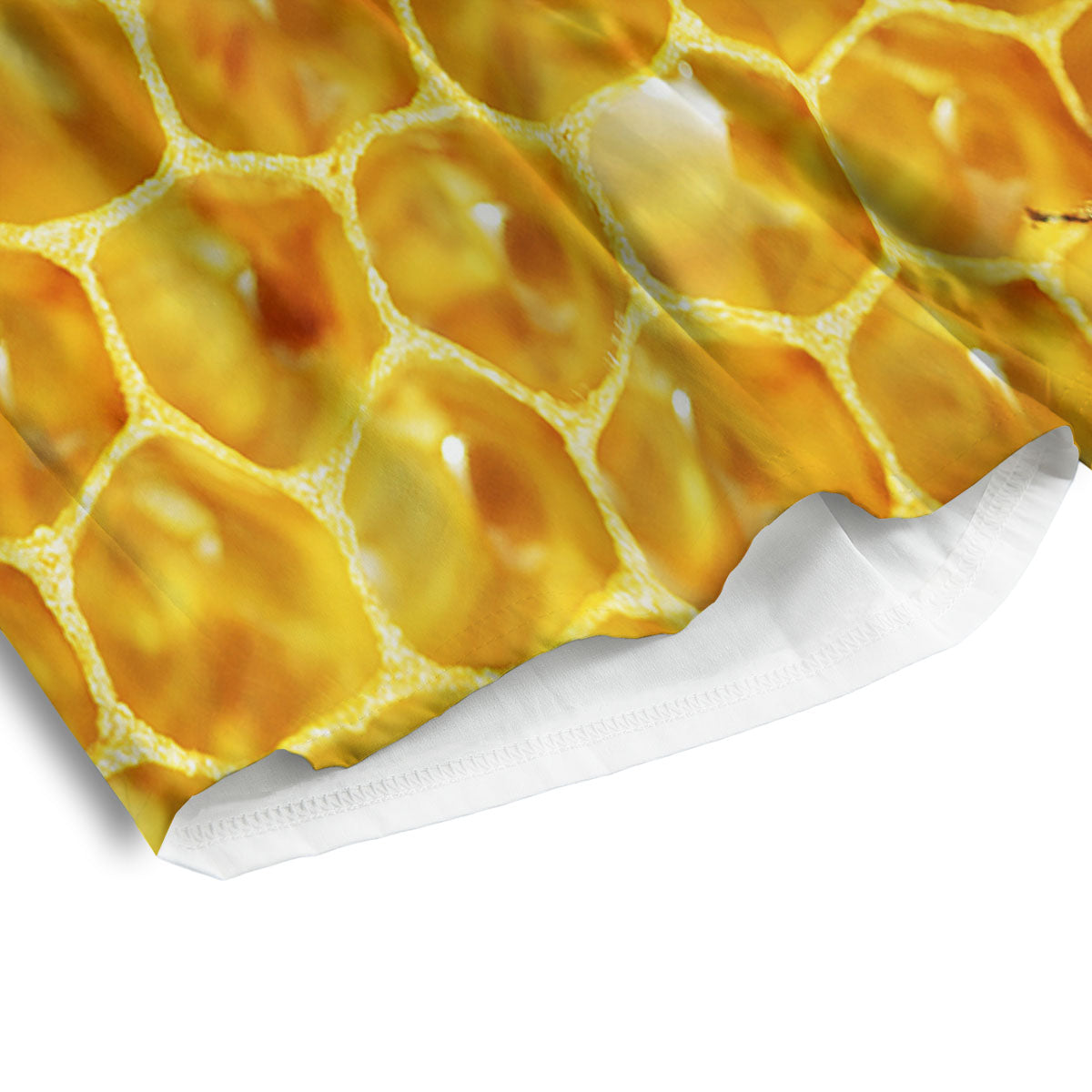 Honeycomb And Bees Print Men's Athletic Shorts