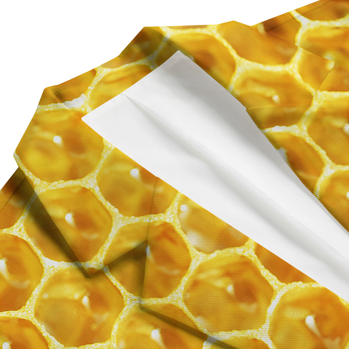 Honeycomb And Bees Print Men's Blazer-grizzshop