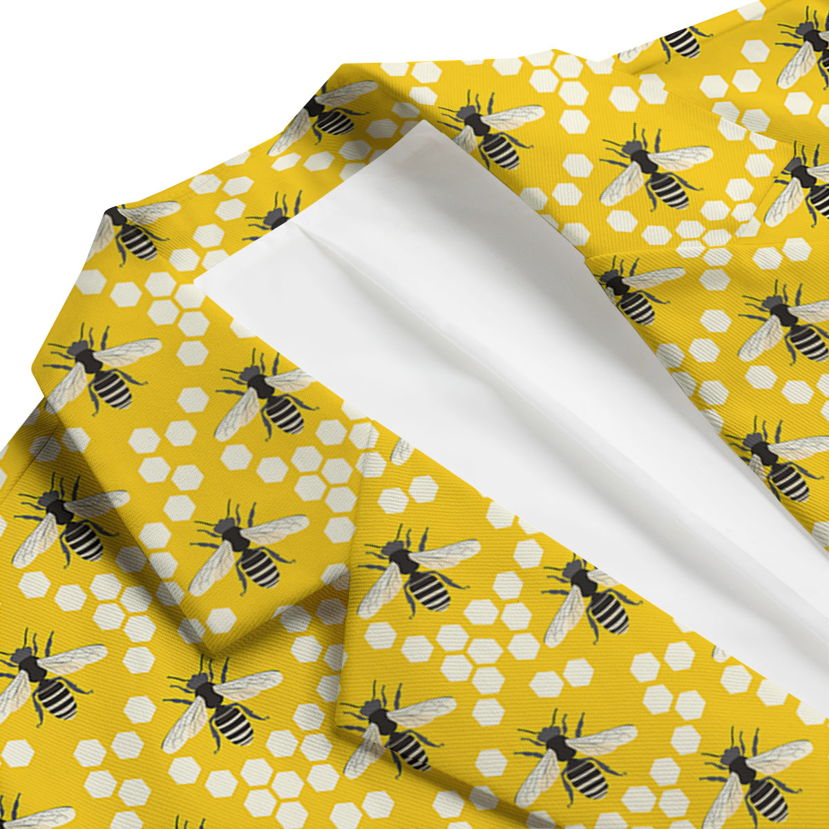 Honeycomb Bee Print Pattern Men's Blazer-grizzshop