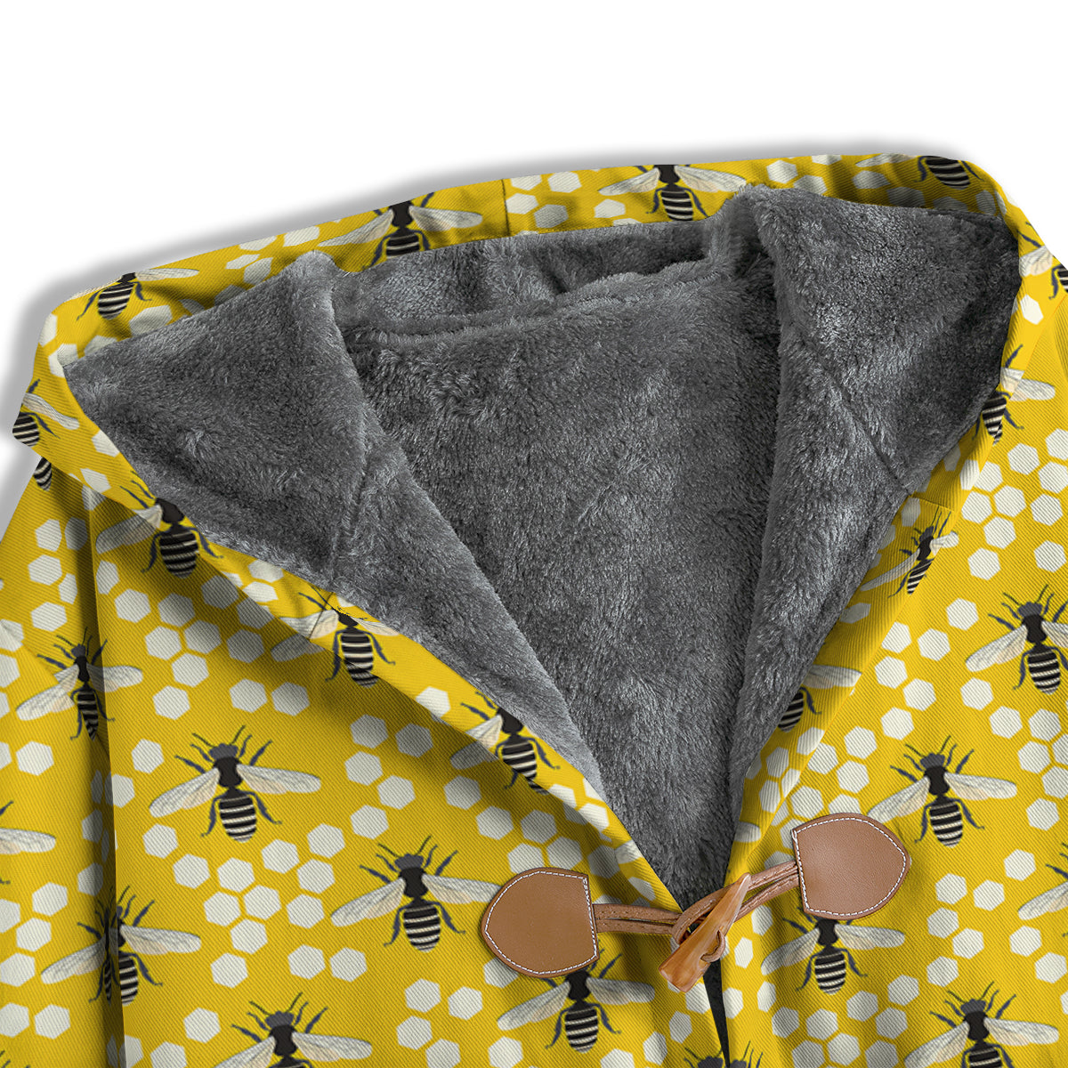 Honeycomb Bee Print Pattern Men's Windbreaker Jacket-grizzshop