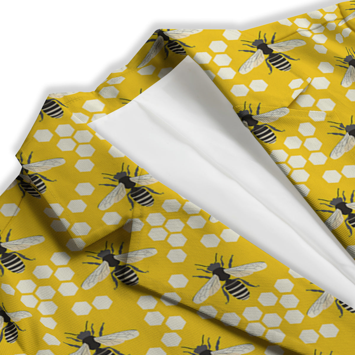 Honeycomb Bee Print Pattern Women's Blazer-grizzshop