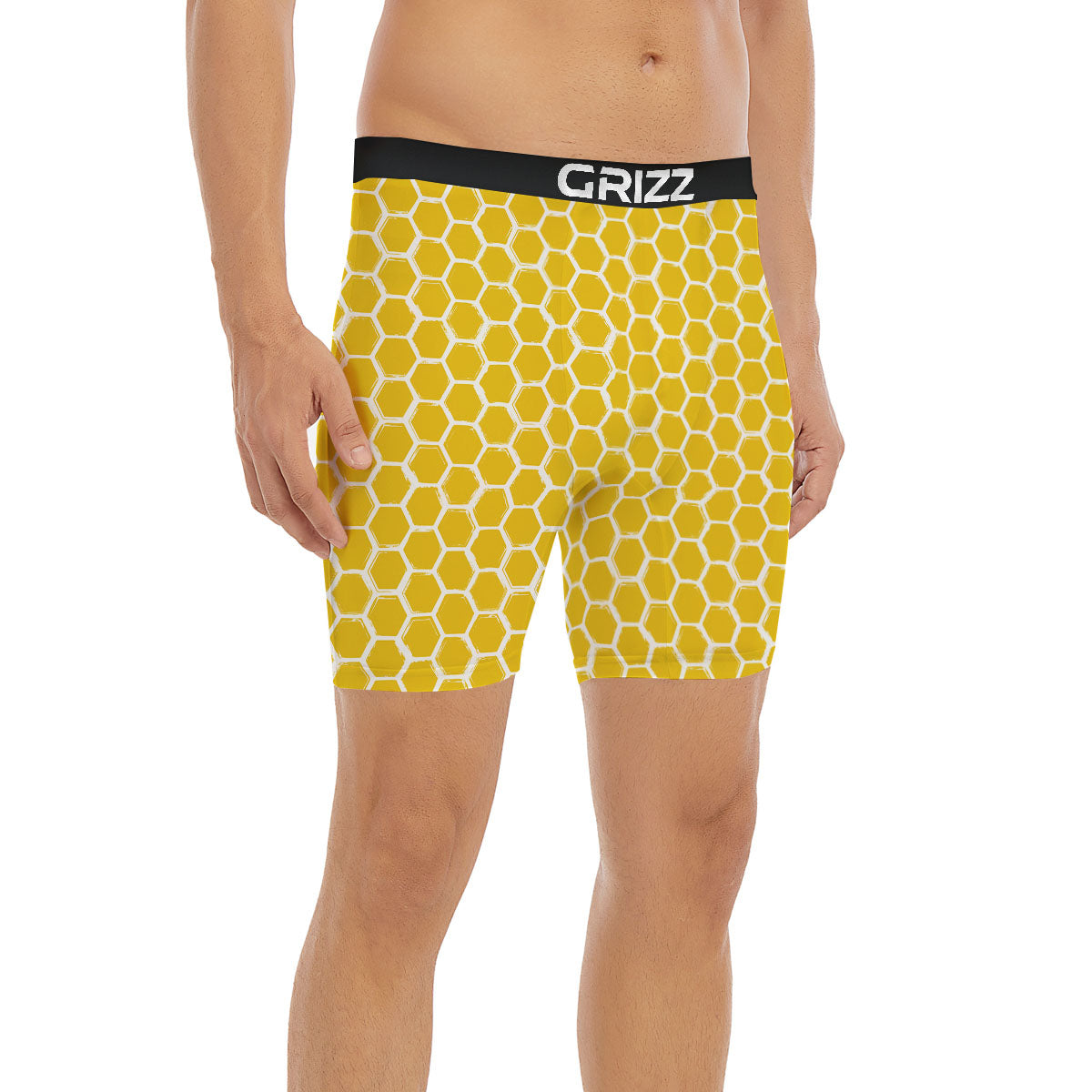 Honeycomb Print Pattern Boxer Briefs-grizzshop