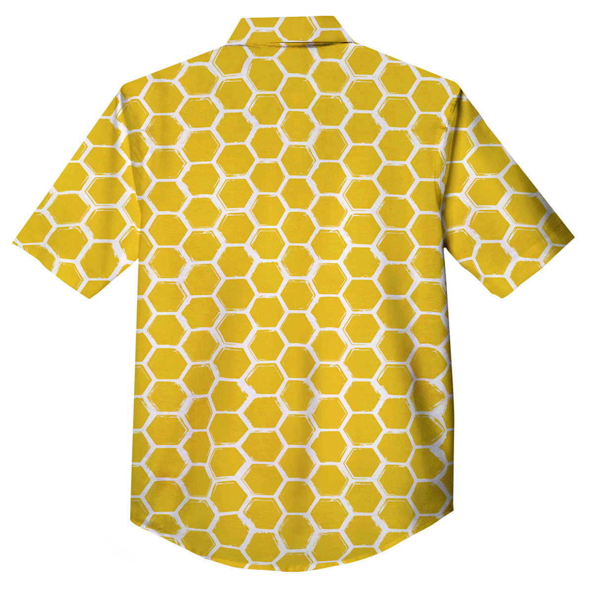 Honeycomb Print Pattern Button Up Shirt-grizzshop