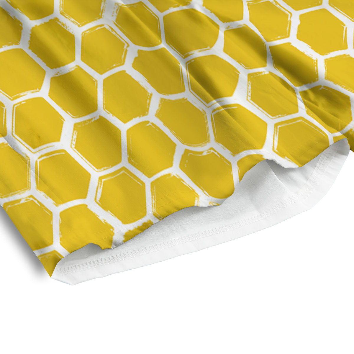 Honeycomb Print Pattern Men's Athletic Shorts