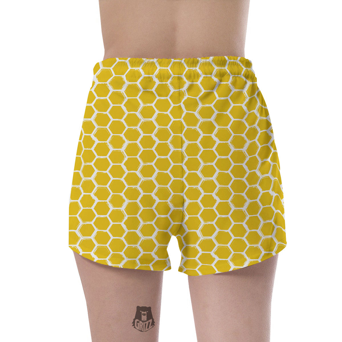 Honeycomb Print Pattern Women's Shorts-grizzshop