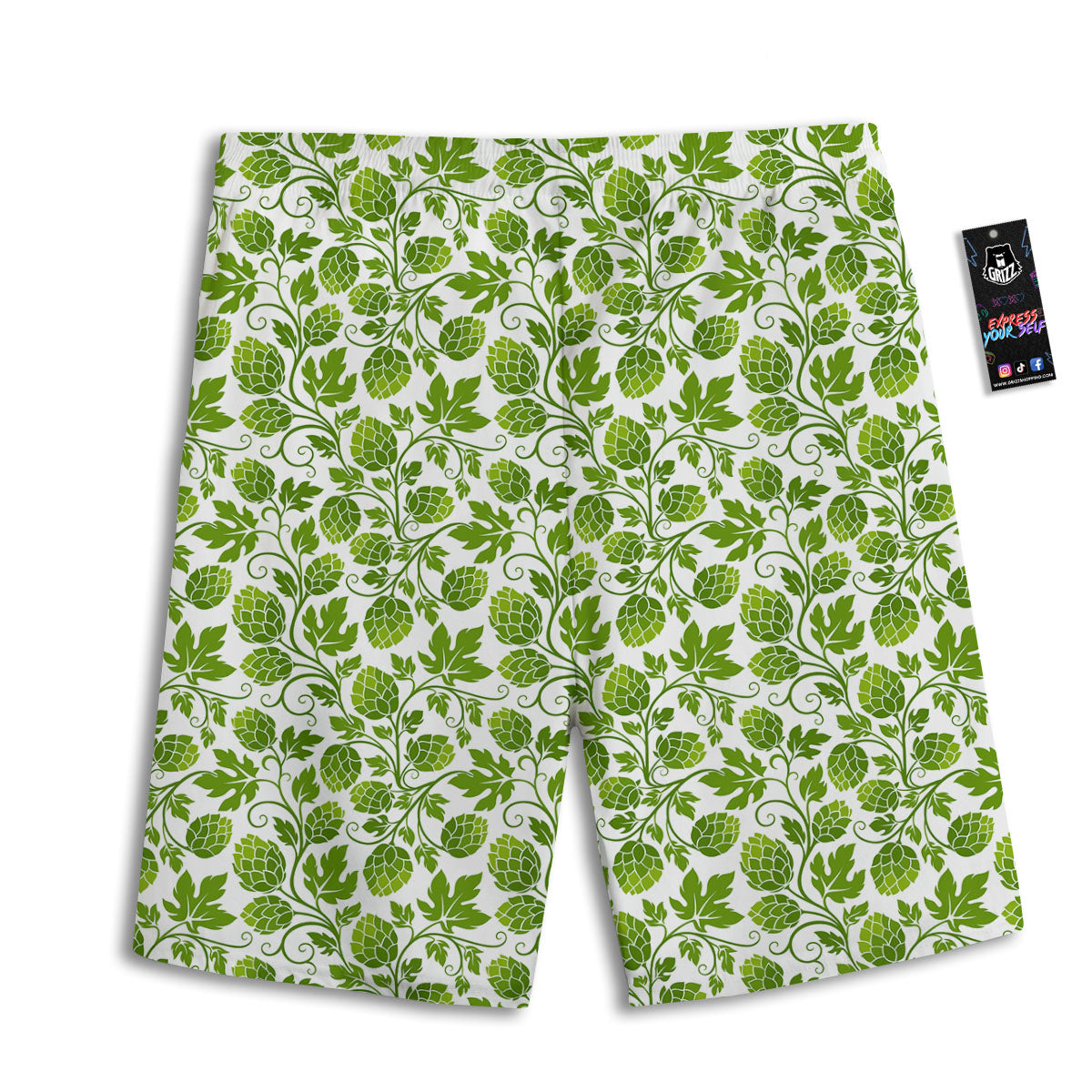 Hop Cone Cartoon Print Pattern Men's Athletic Shorts