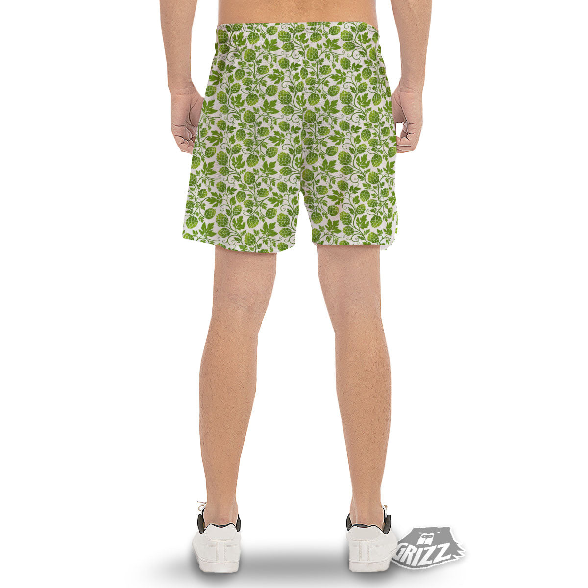 Hop Cone Cartoon Print Pattern Men's Gym Shorts-grizzshop