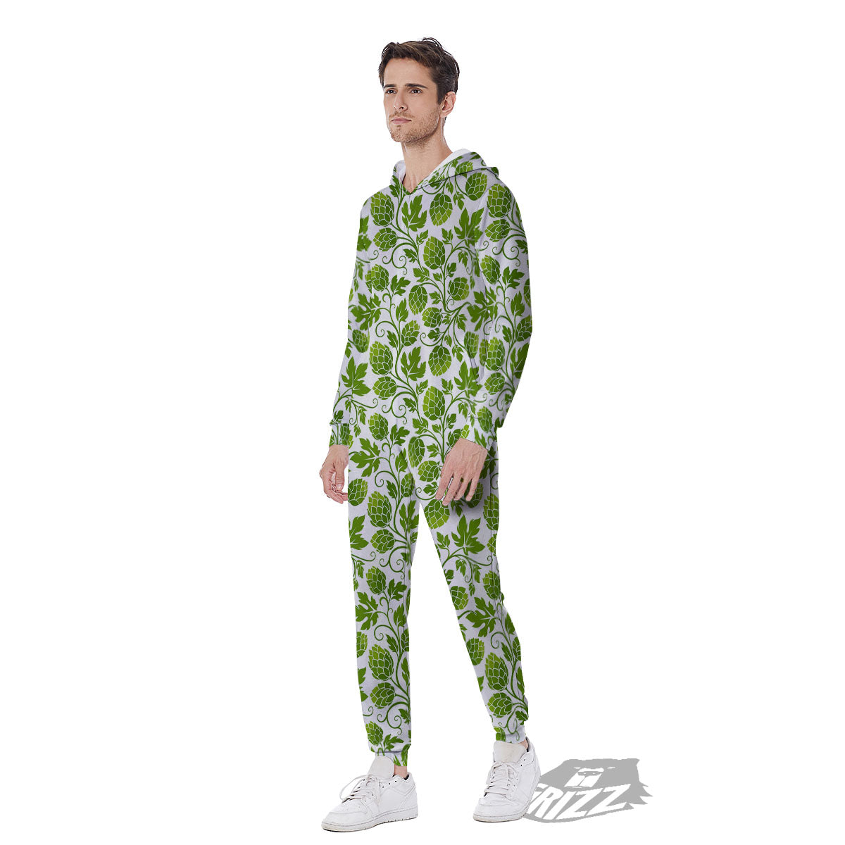 Hop Cone Cartoon Print Pattern Men's Jumpsuit-grizzshop