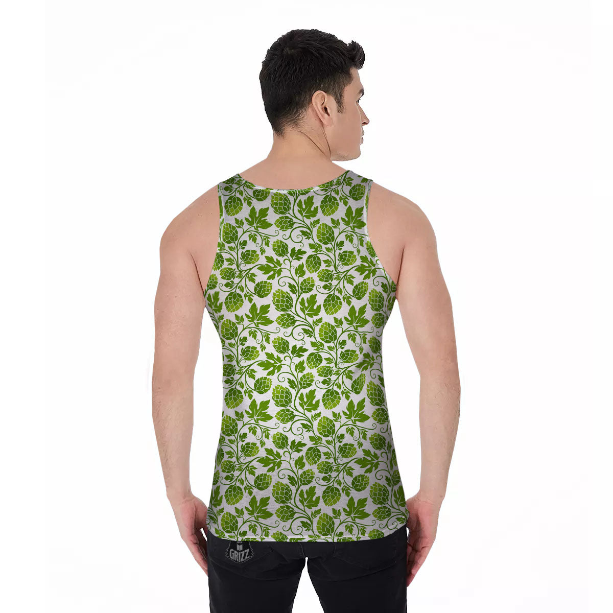 Hop Cone Cartoon Print Pattern Men's Tank Top-grizzshop