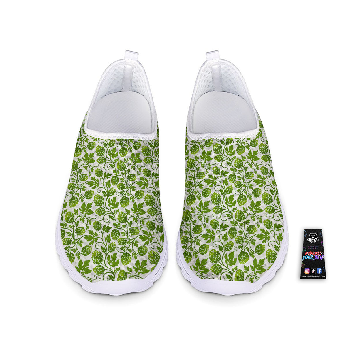 Hop Cone Cartoon Print Pattern Nurse Shoes-grizzshop