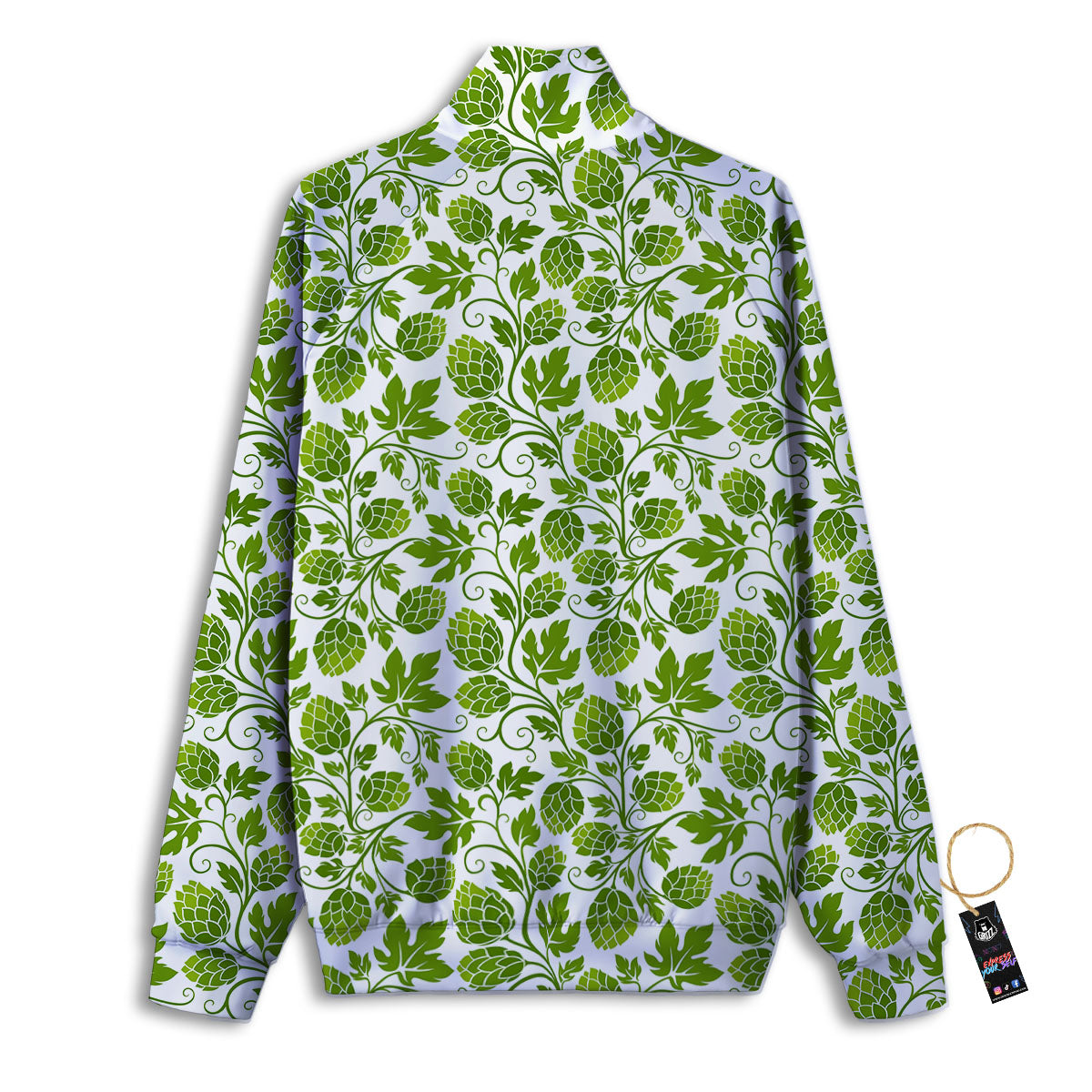 Hop Cone Cartoon Print Pattern Track Jacket-grizzshop
