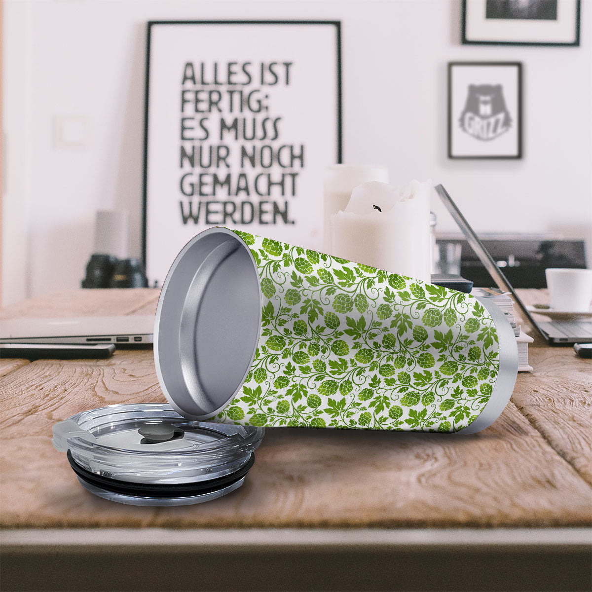 Hop Cone Cartoon Print Pattern Tumbler-grizzshop