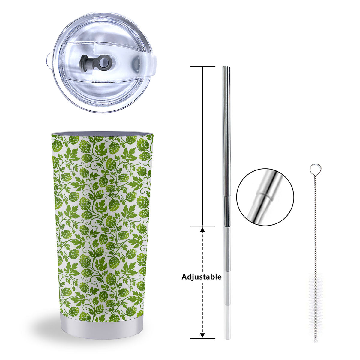 Hop Cone Cartoon Print Pattern Tumbler-grizzshop