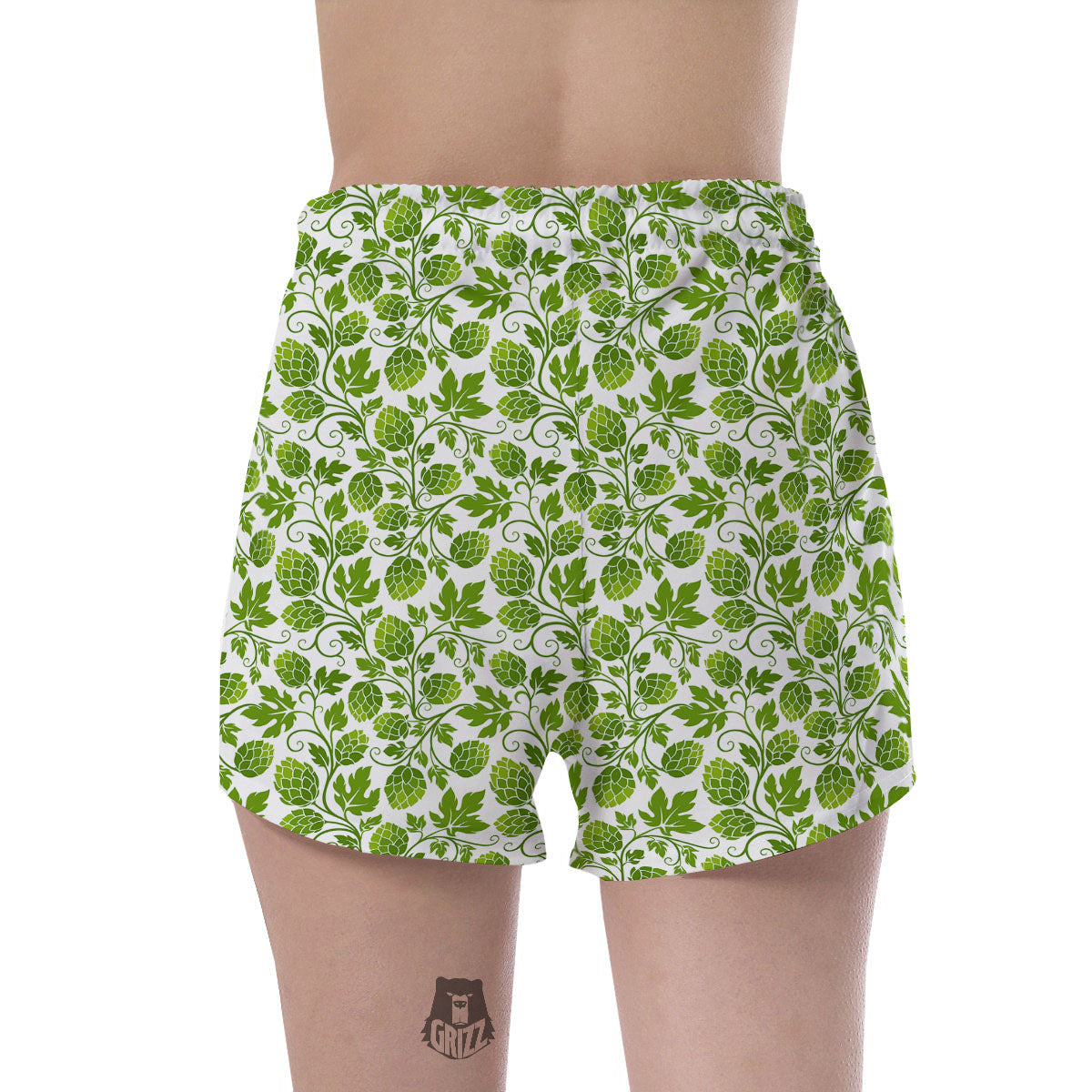 Hop Cone Cartoon Print Pattern Women's Shorts-grizzshop