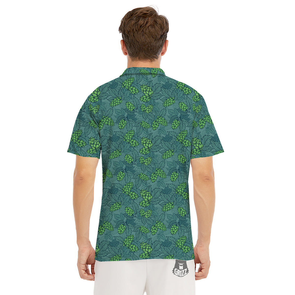 Hop Cone Cute Print Pattern Men's Golf Shirts-grizzshop