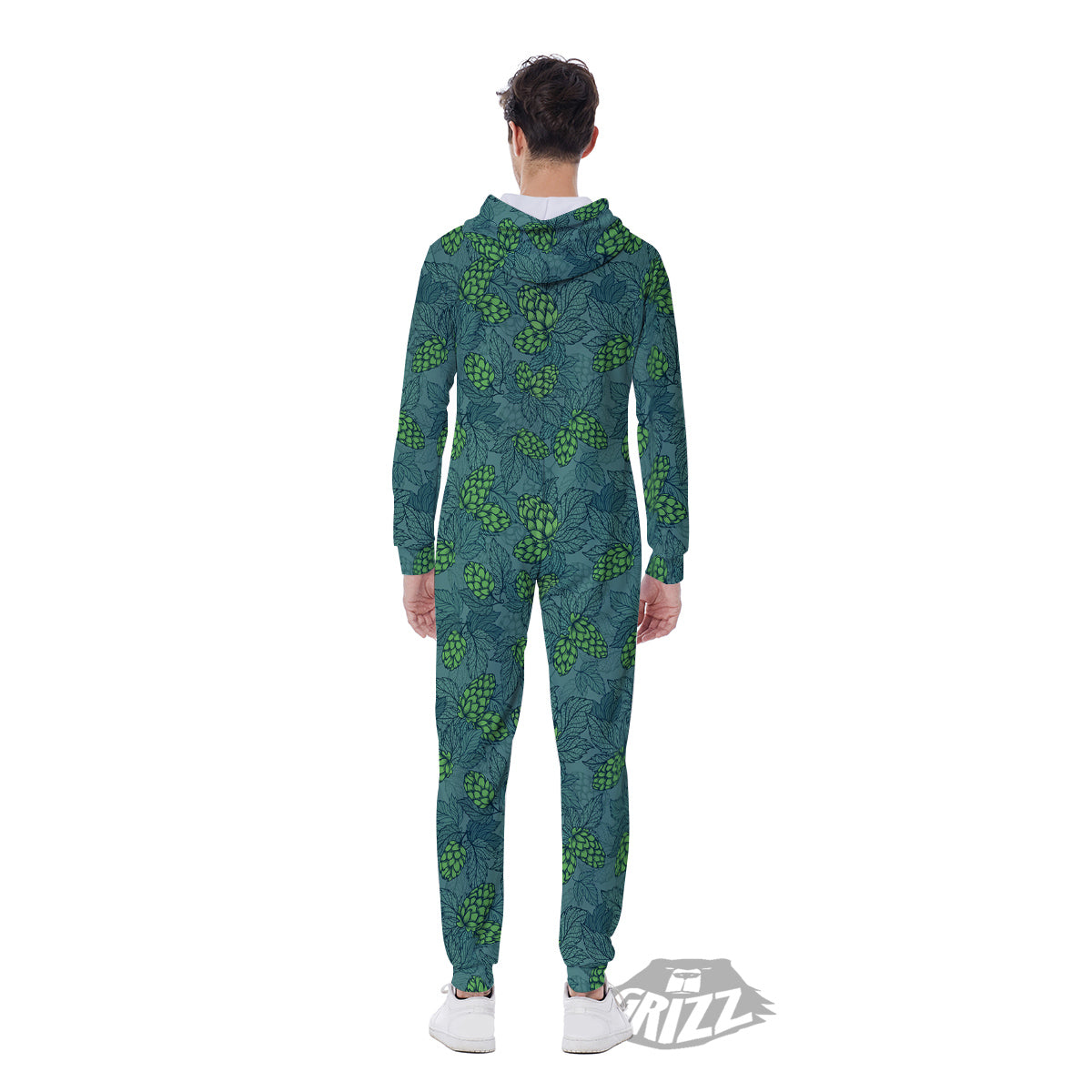 Hop Cone Cute Print Pattern Men's Jumpsuit-grizzshop