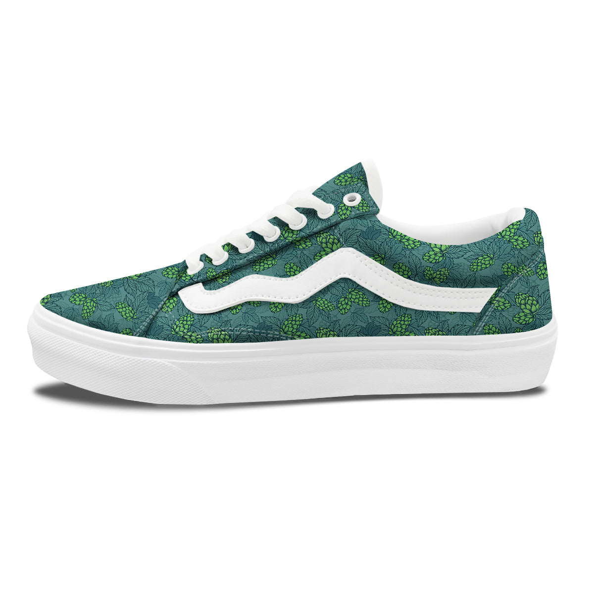 Hop Cone Cute Print Pattern Skate Shoes-grizzshop