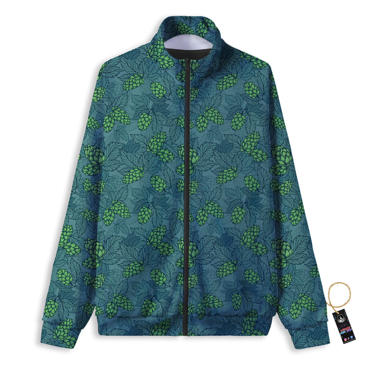 Hop Cone Cute Print Pattern Track Jacket-grizzshop